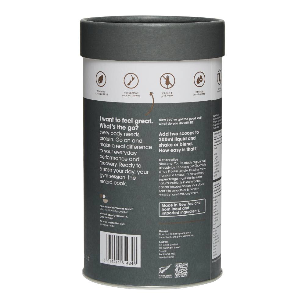 Whey Protein Isolate + Organic Chocolate