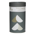 A tall cylindrical canister of GO GOOD New Zealand Whey Protein powder in Vanilla flavor, featuring a dark gray body with a white label and abstract geometric shapes.