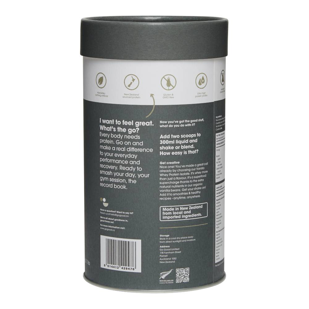 Whey Protein Isolate + Organic Vanilla