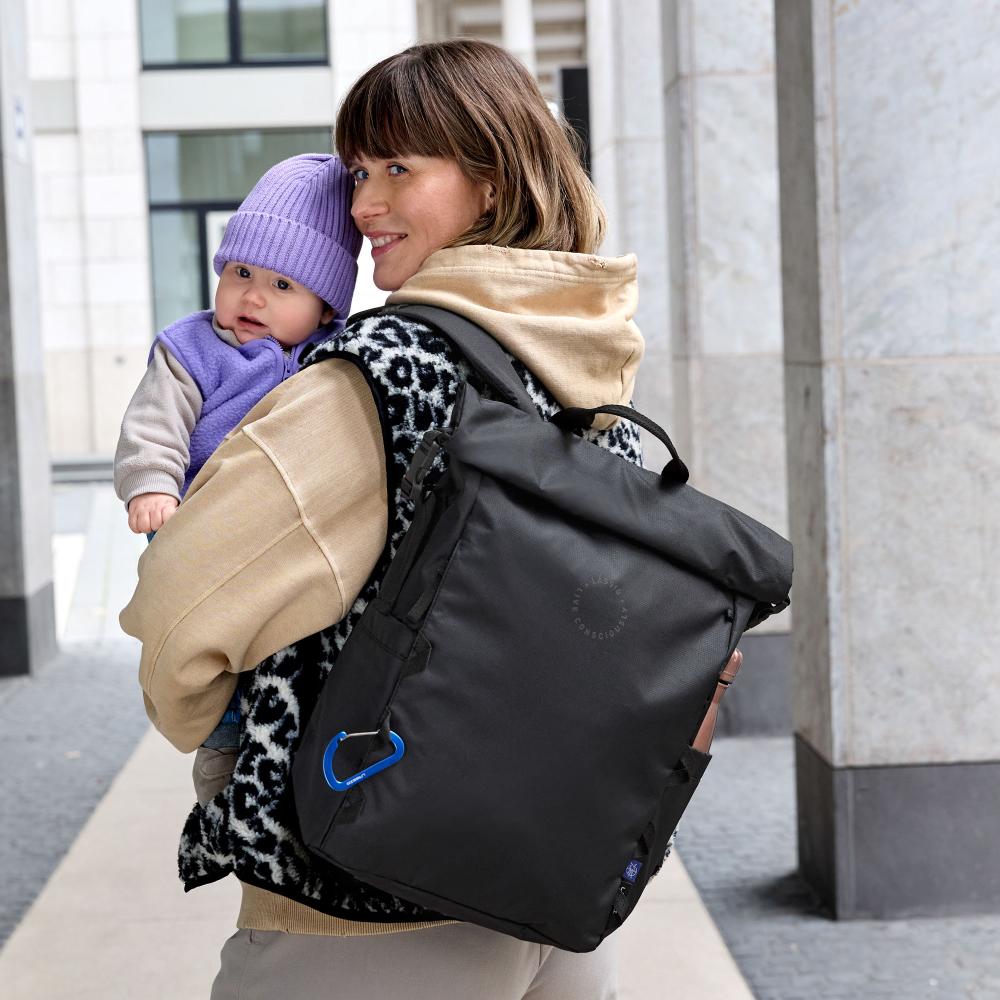 Outdoor Rolltop Backpack - Black