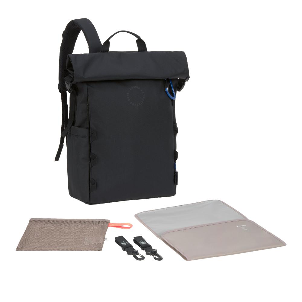 Outdoor Rolltop Backpack - Black