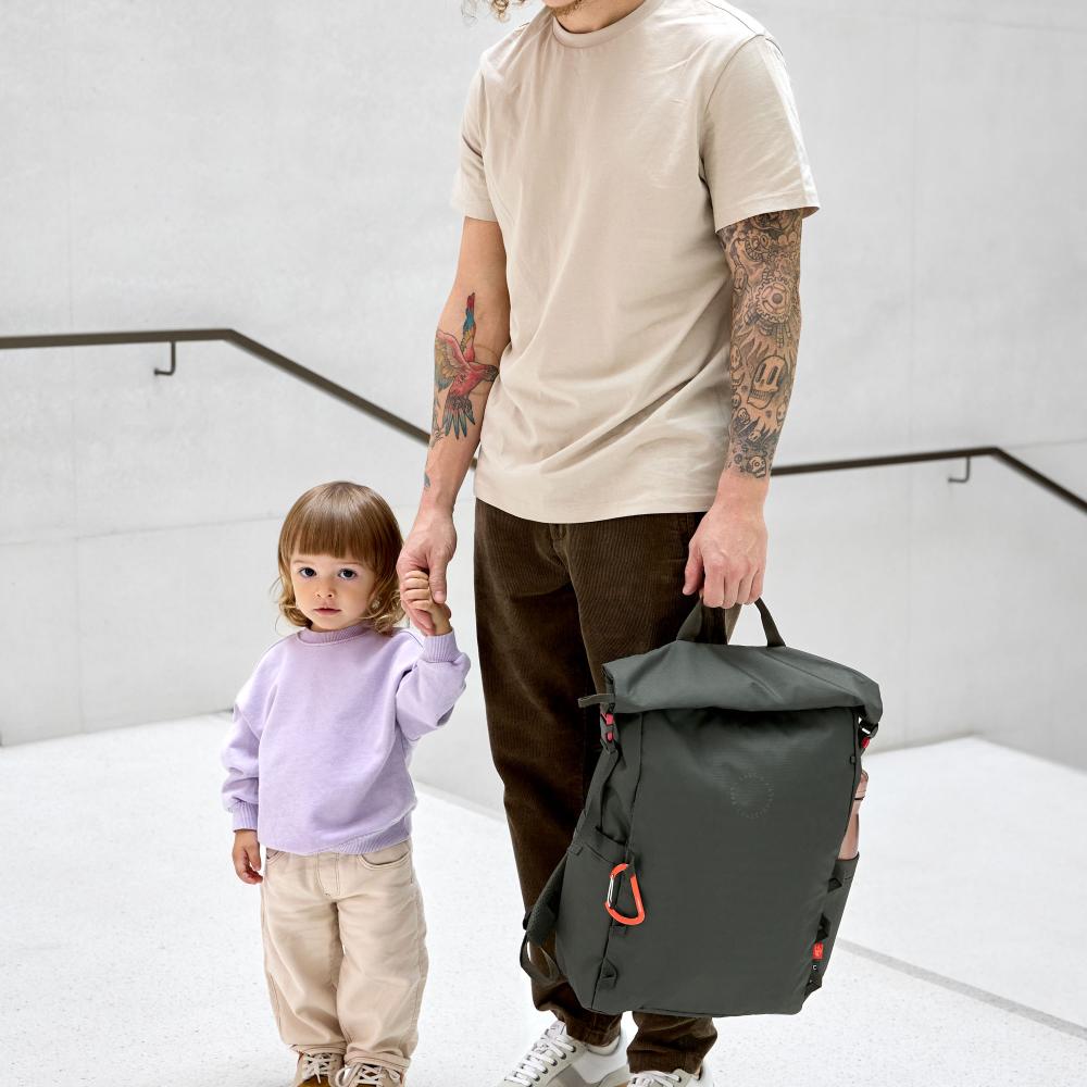 Outdoor Rolltop Backpack - Dark Olive