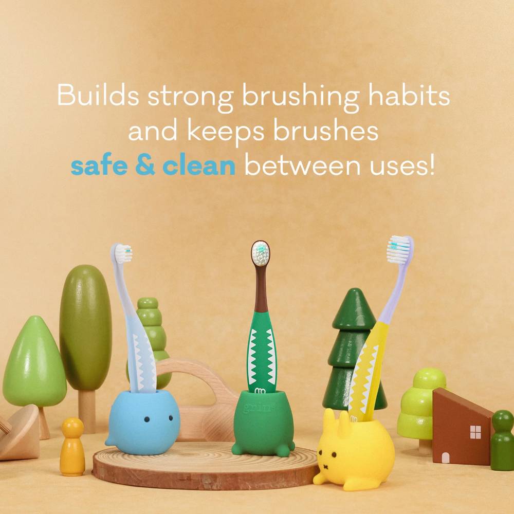 Silicone Toothbrush Holder - Dinosaur