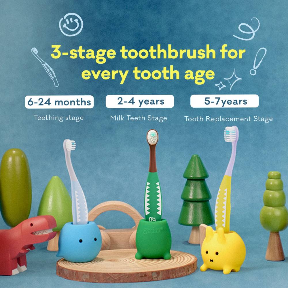 PowerSmile Toothbrush 5-7 years - Purple Yellow