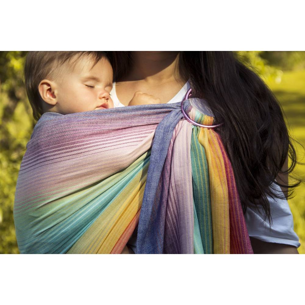 Ring Sling - Twill Weave - Rainbow Dreamer