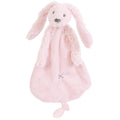 A light pink Happy Horse soft, cuddly Rabbit comforter on a white background. 