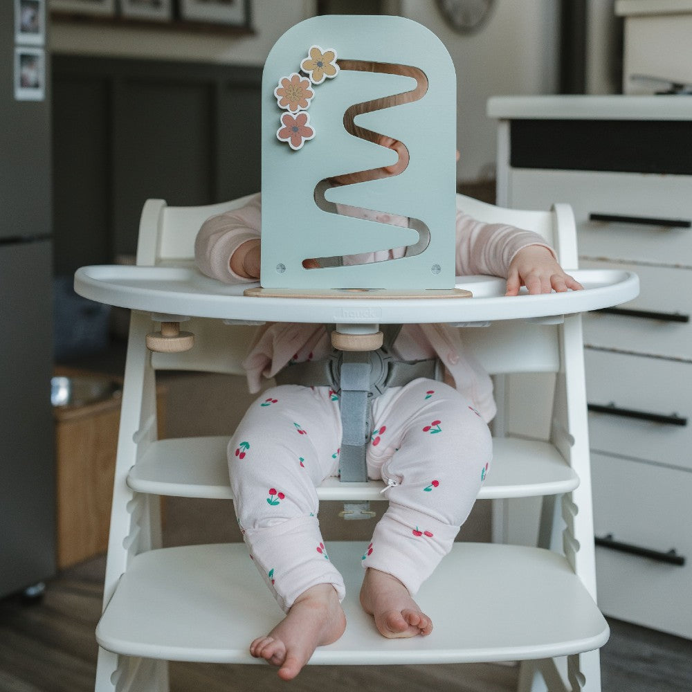 Alpha+ Wooden High Chair - White
