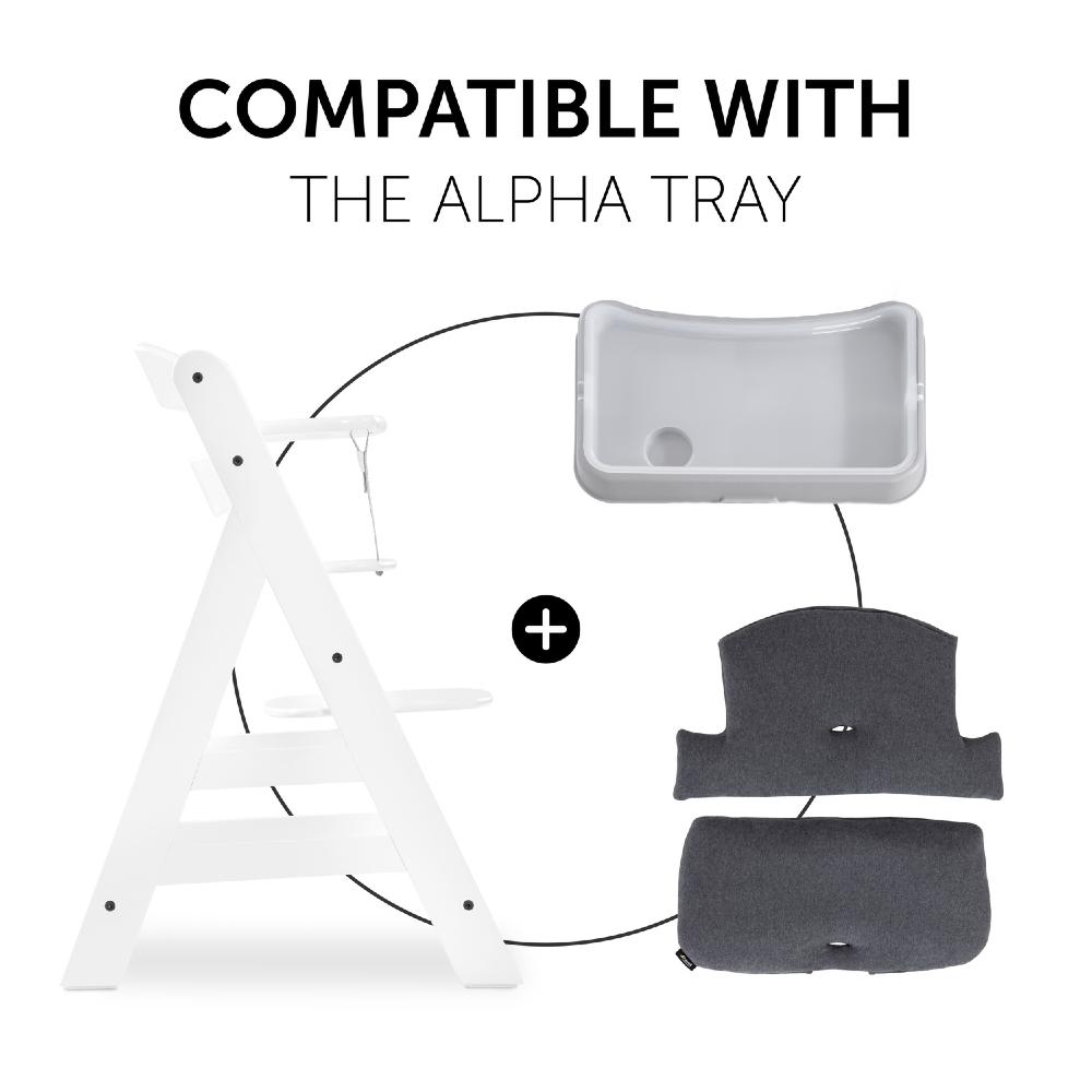 Alpha Cosy Select High Chair Insert - Jersey Charcoal