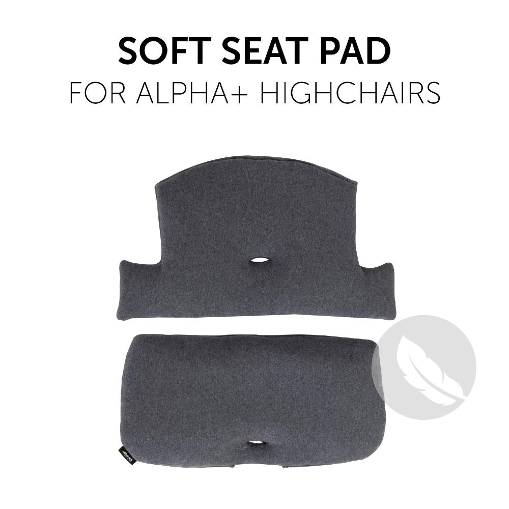 Alpha Cosy Select High Chair Insert - Jersey Charcoal