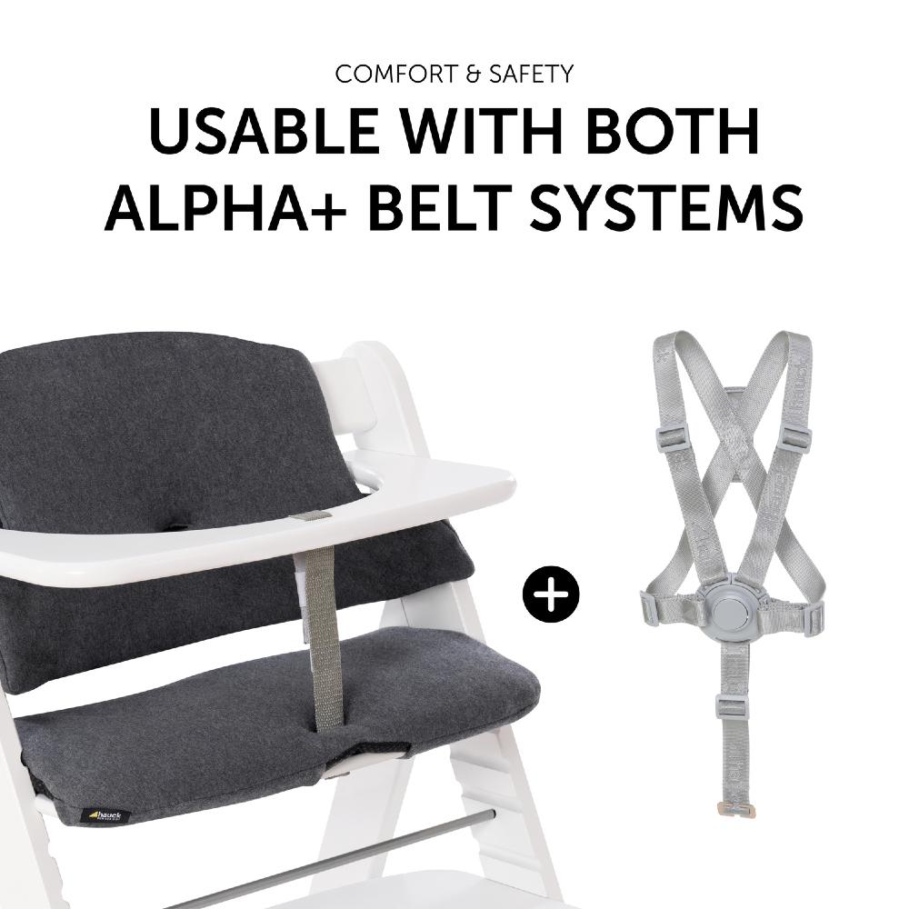 Alpha Cosy Select High Chair Insert - Jersey Charcoal
