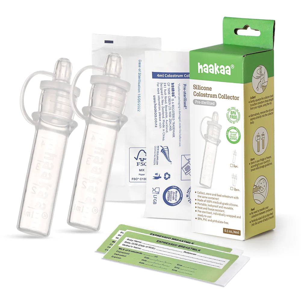Pre-Sterilised Silicone Colostrum Collector 2pk
