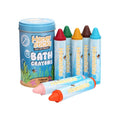 Rainbow Honeysticks bath crayons against white background.