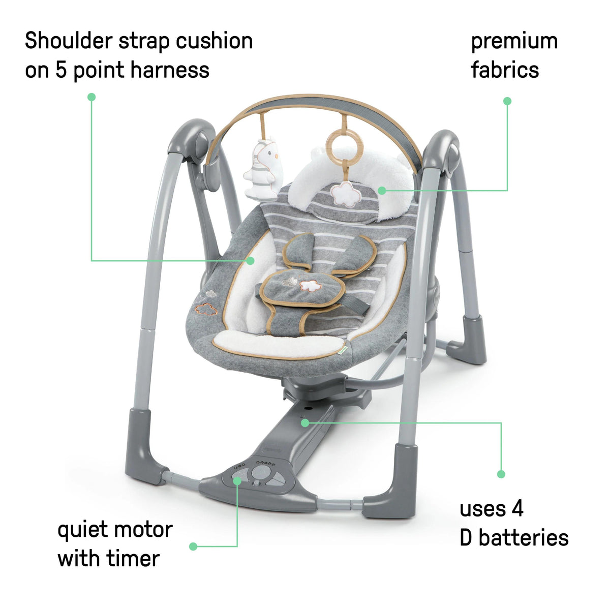 Swing n Go Portable Swing - Bella Teddy