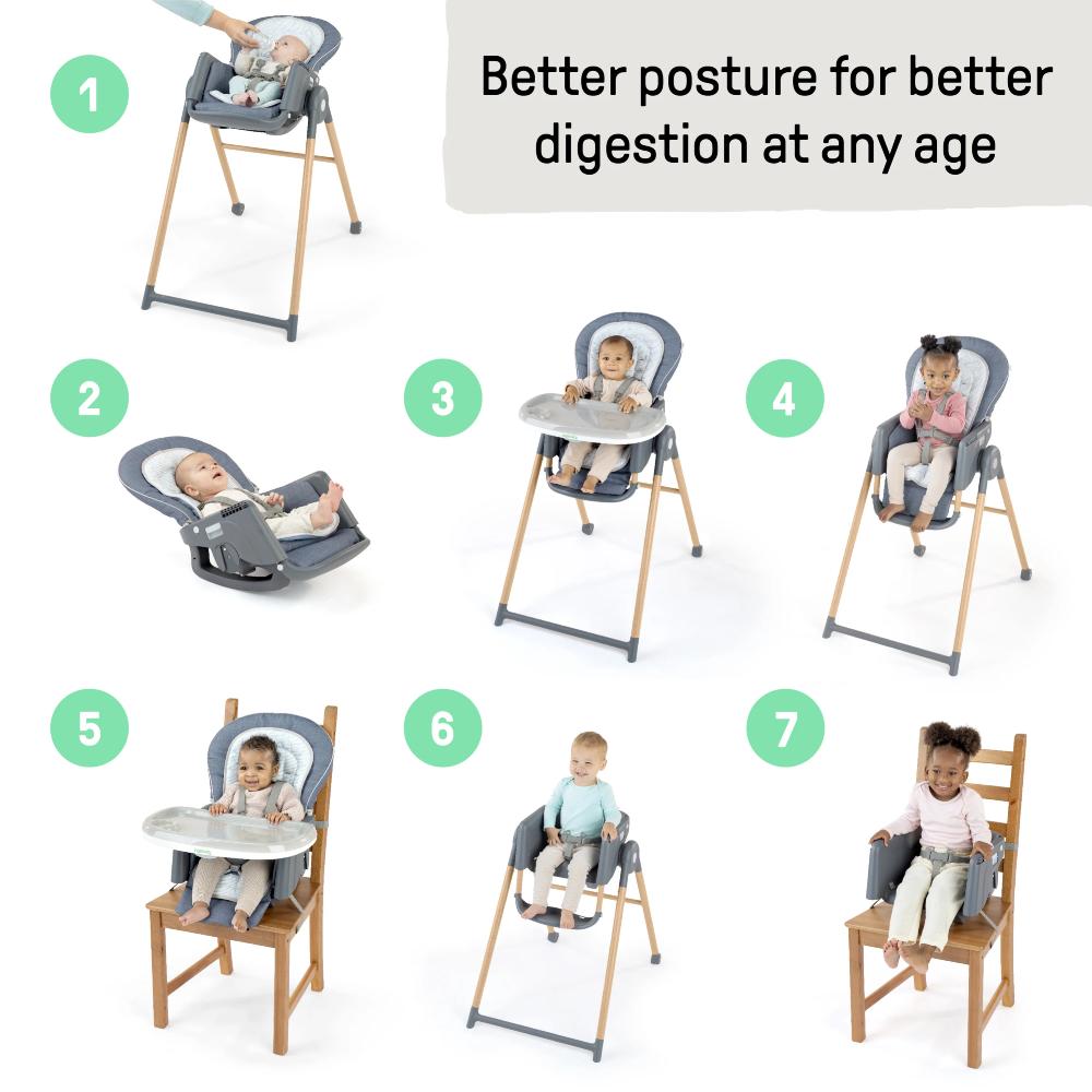 Proper Positioner 7-in-1 Deluxe High Chair - Chambray