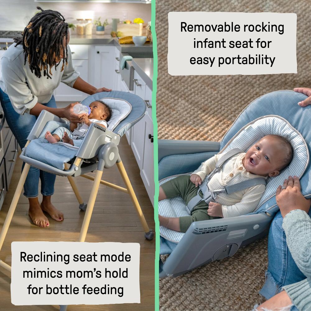 Proper Positioner 7-in-1 Deluxe High Chair - Chambray