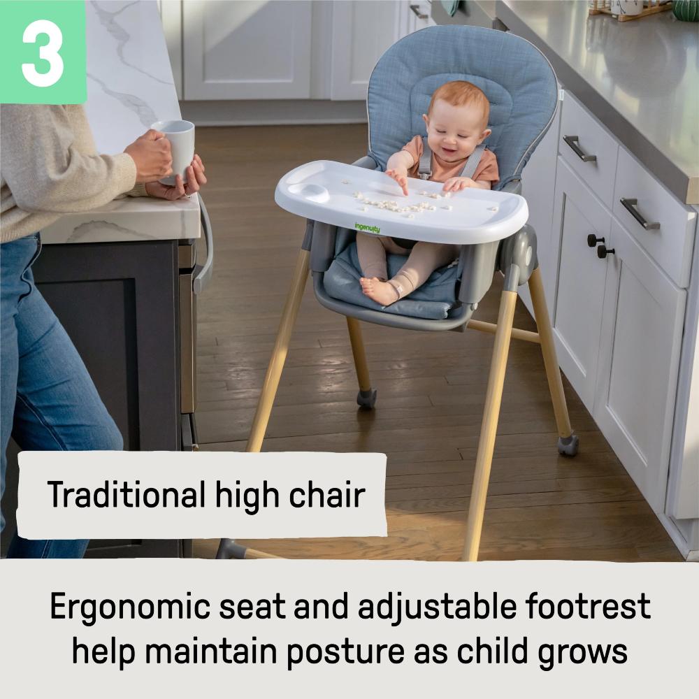 Proper Positioner 7-in-1 Deluxe High Chair - Chambray
