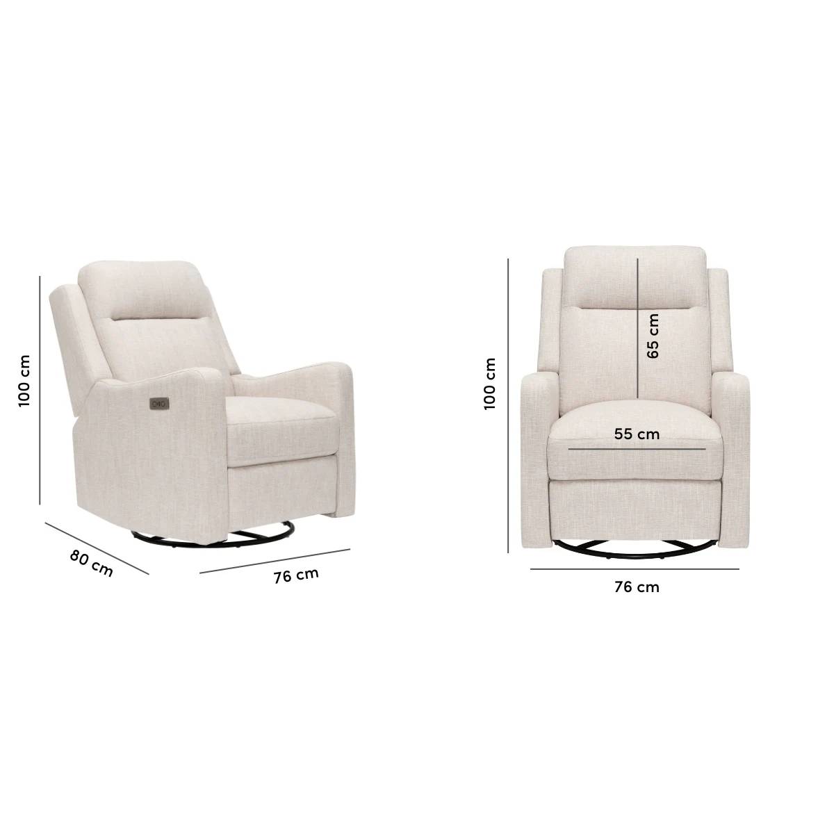 Henry Electric Recliner Chair - Eggshell
