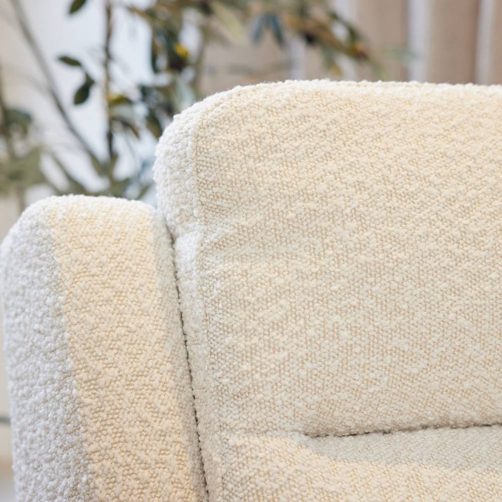 Henry Electric Recliner Chair - Vanilla Boucle
