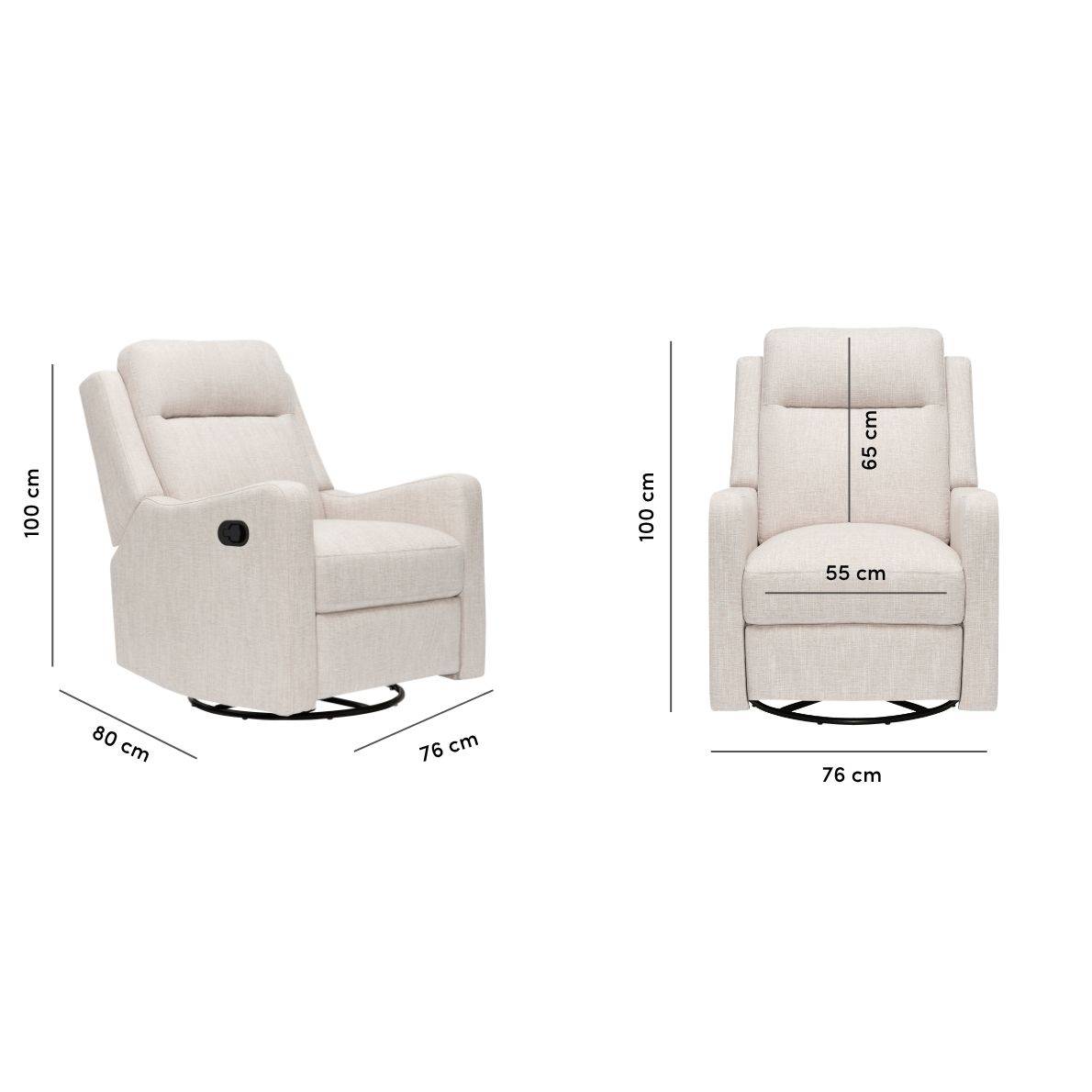 Henry Manual Recliner Chair - Eggshell