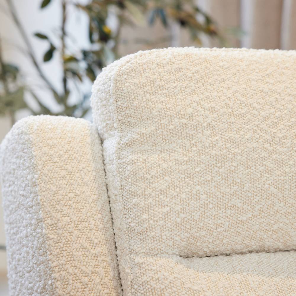 Henry Manual Recliner Chair - Vanilla Boucle