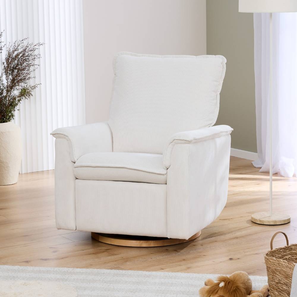 Louie Electric Recliner Chair - Coconut Corduroy