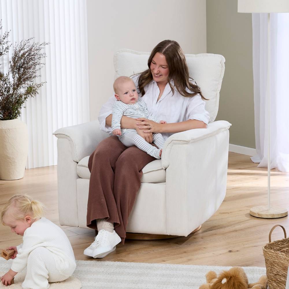 Louie Electric Recliner Chair - Coconut Corduroy