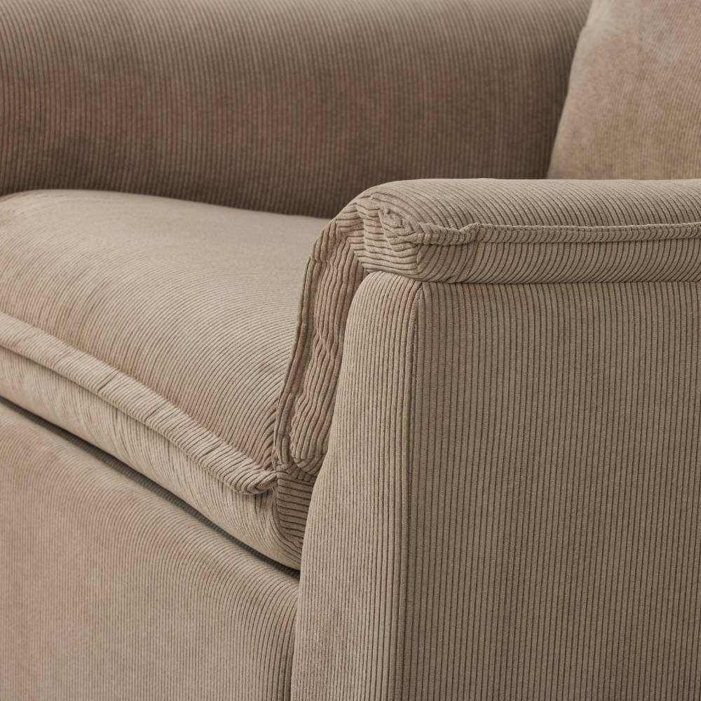 Louie Electric Recliner Chair - Mocha Corduroy