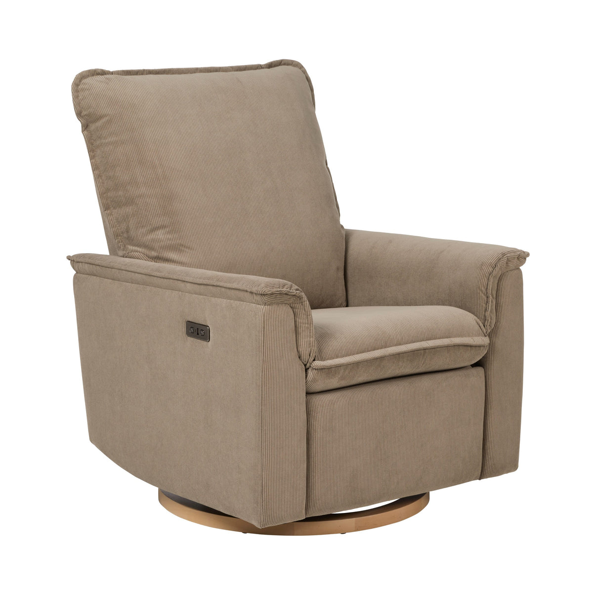 Louie Electric Recliner Chair - Mocha Corduroy