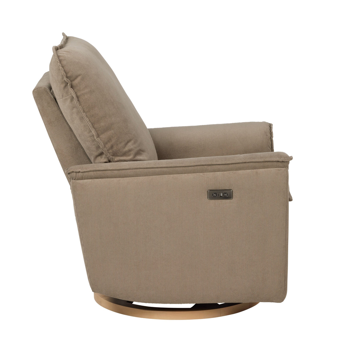 Louie Electric Recliner Chair - Mocha Corduroy
