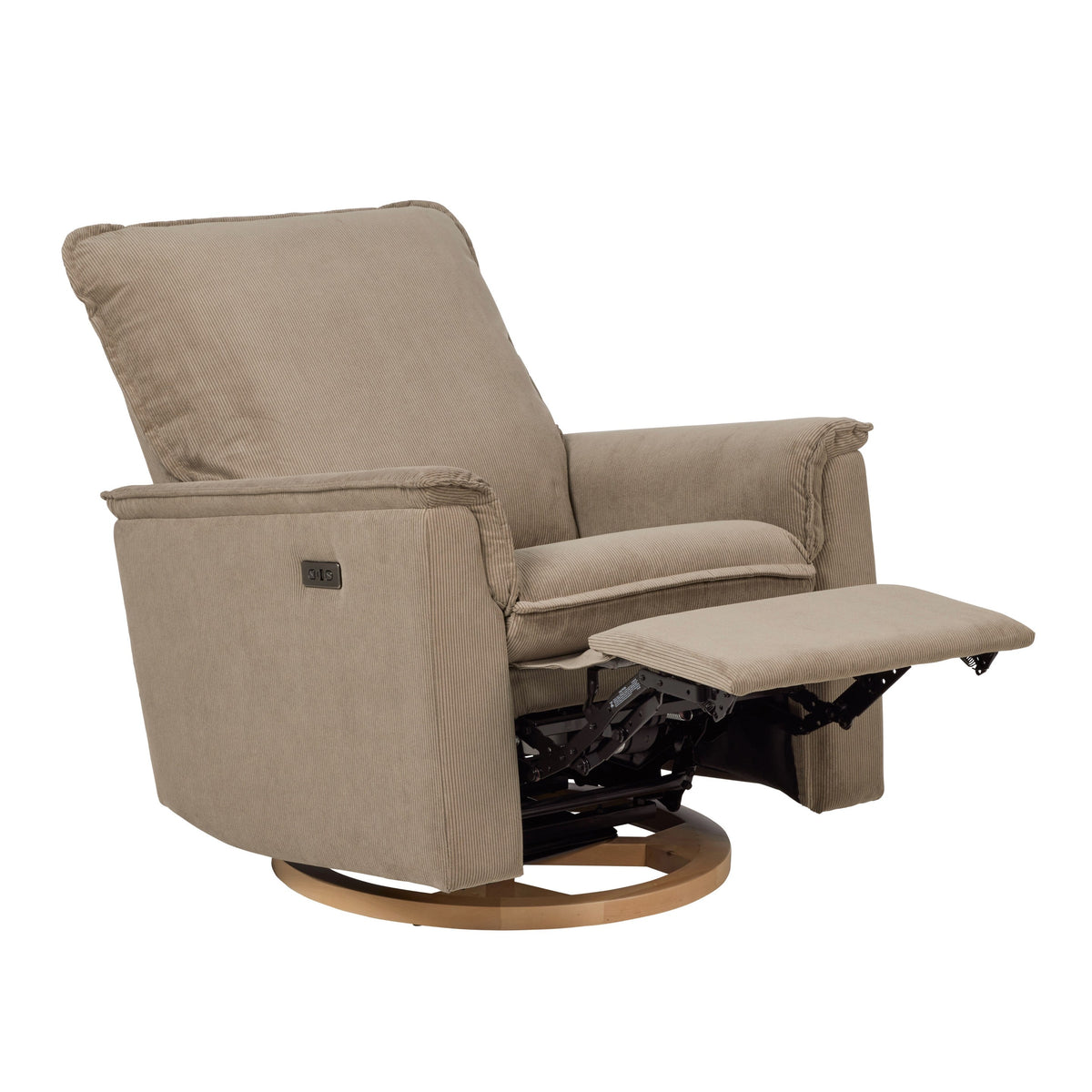 Louie Electric Recliner Chair - Mocha Corduroy