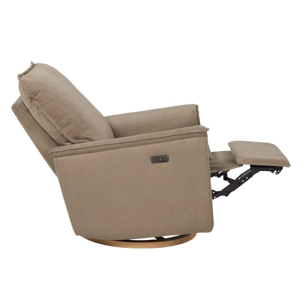 Louie Electric Recliner Chair - Mocha Corduroy