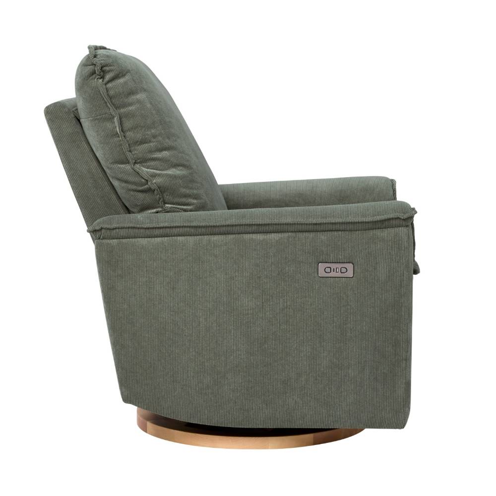 Louie Electric Recliner Chair - Olive Corduroy