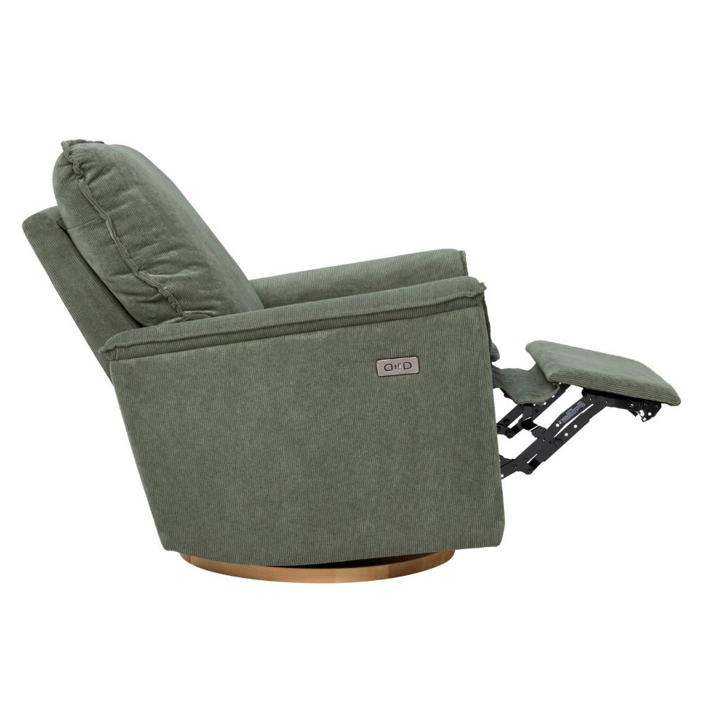 Louie Electric Recliner Chair - Olive Corduroy