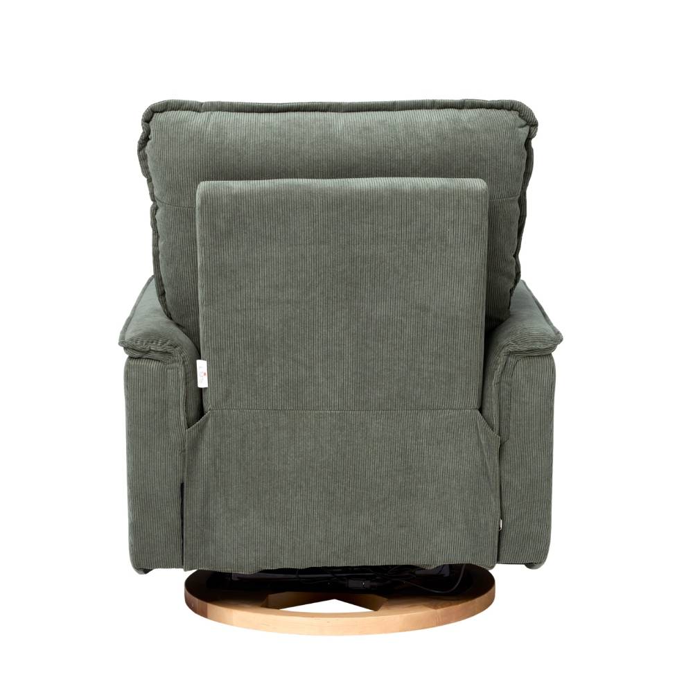 Louie Electric Recliner Chair - Olive Corduroy