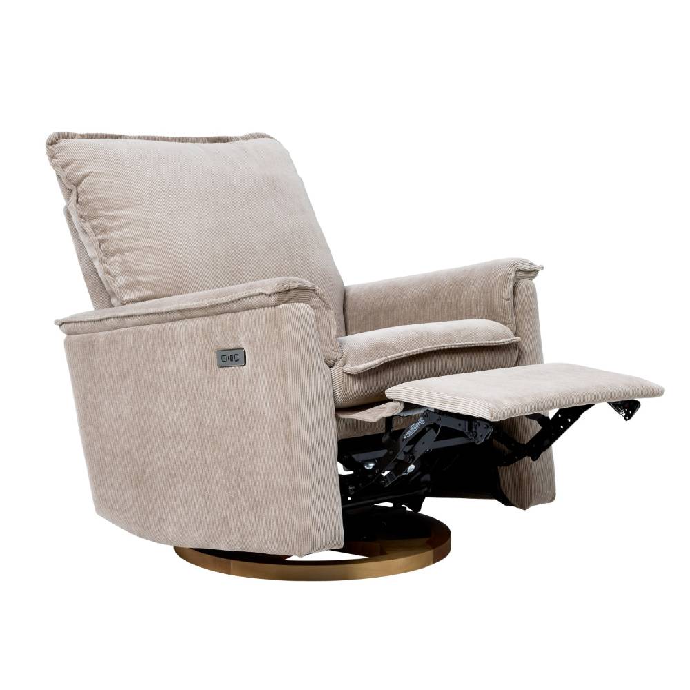 Louie Electric Recliner Chair - Taupe Corduroy