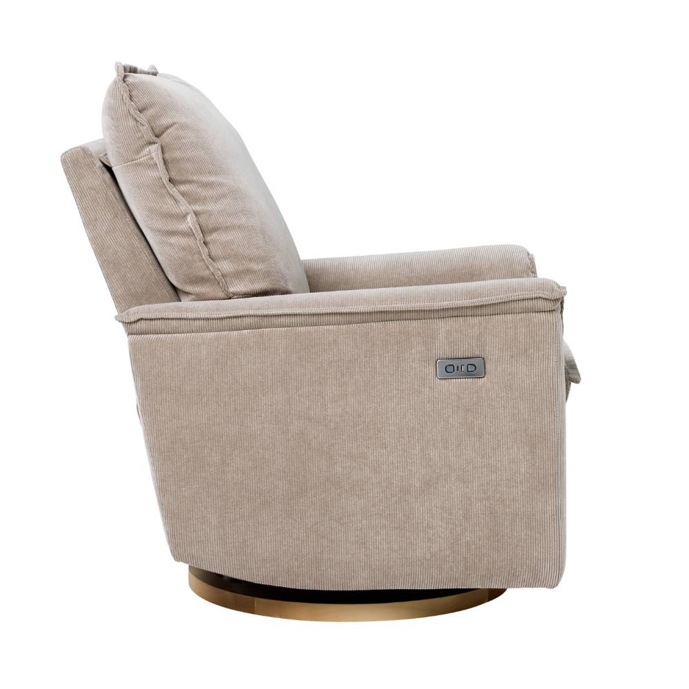 Louie Electric Recliner Chair - Taupe Corduroy