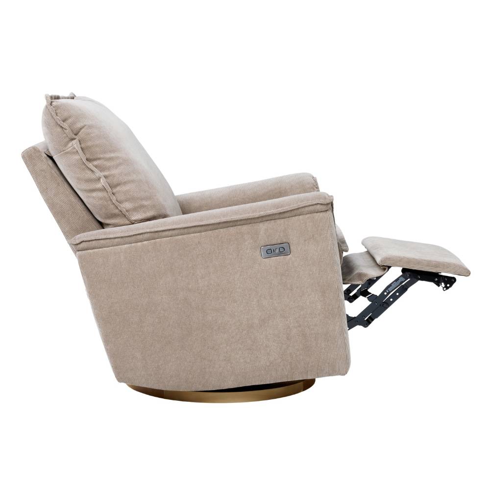 Louie Electric Recliner Chair - Taupe Corduroy