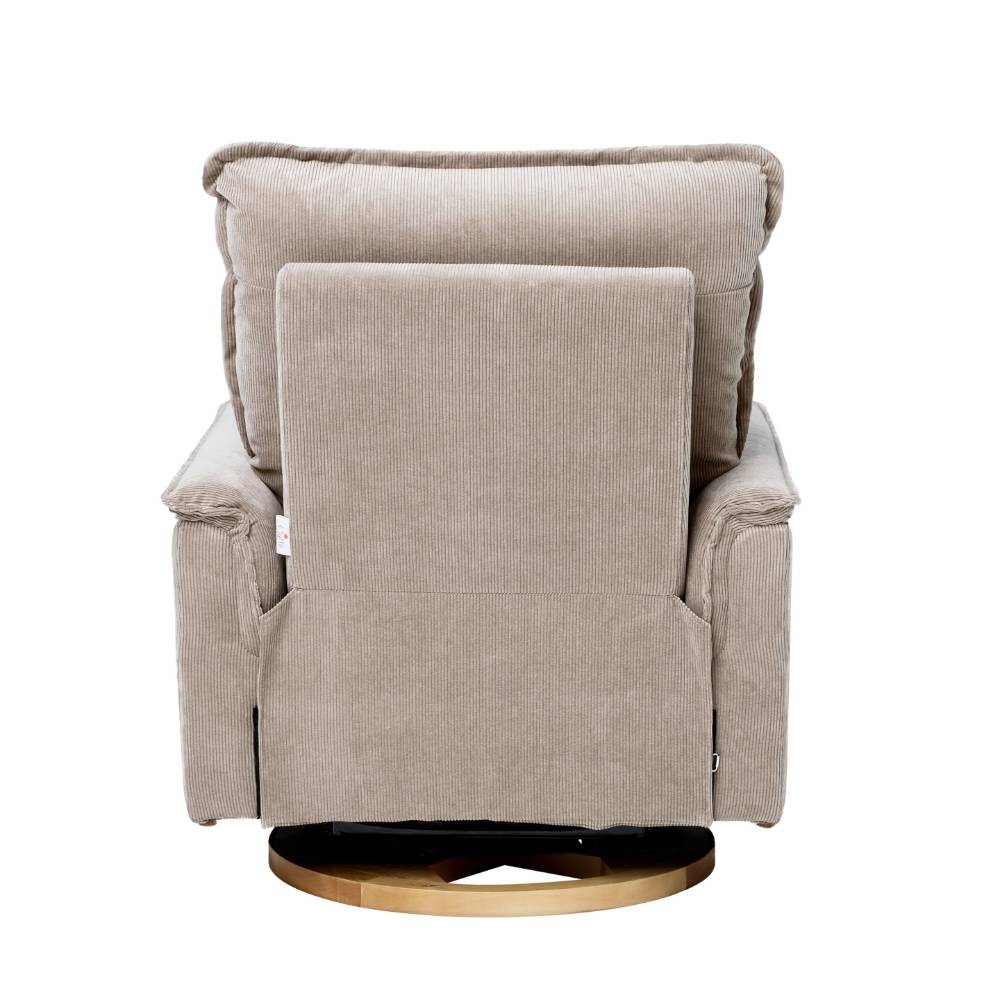 Louie Electric Recliner Chair - Taupe Corduroy