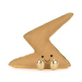 Jellycat gold lightning bolt soft toy against white background.