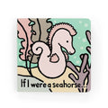 Jellycat book with seahorse on cover against white background.