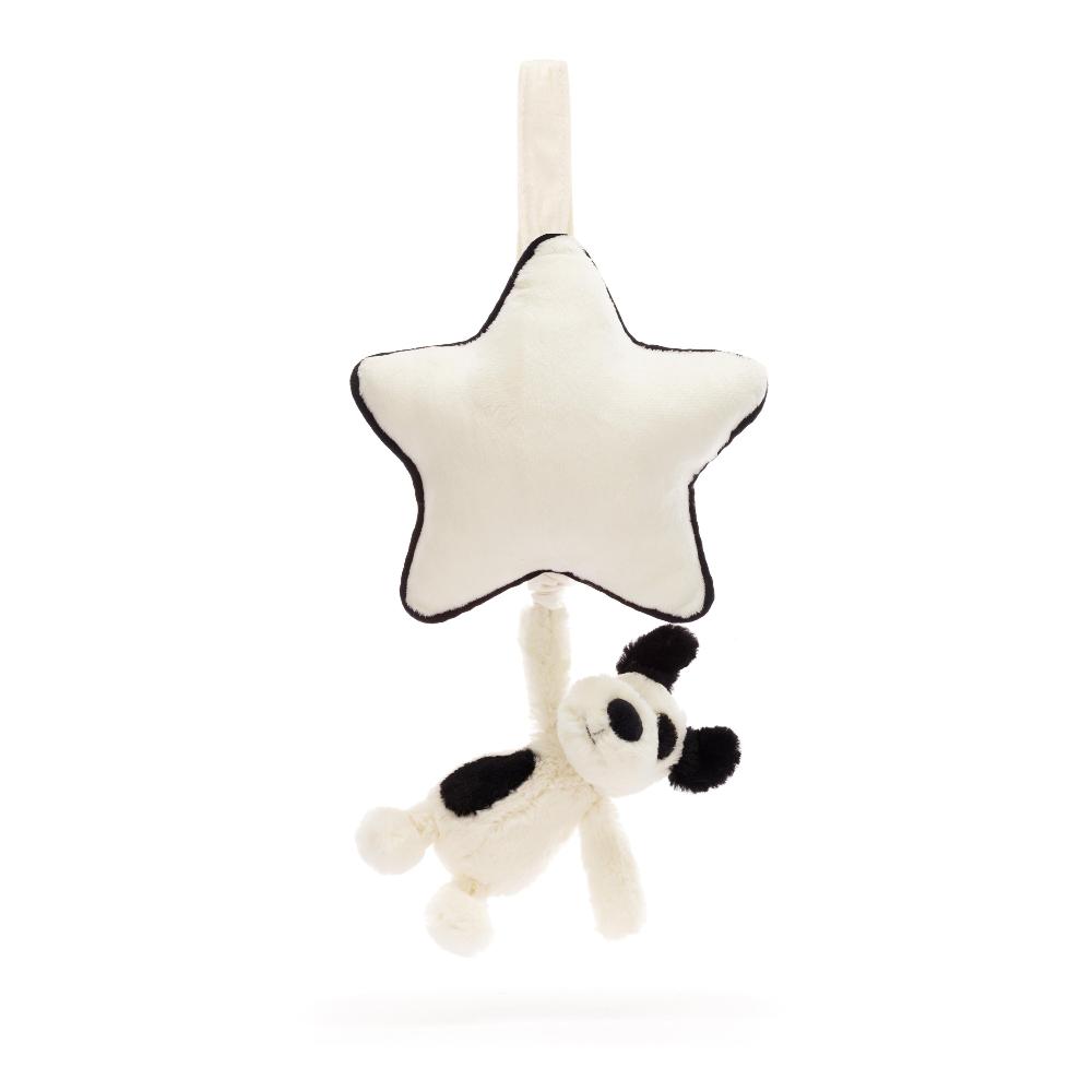 Muscial Pull - Bashful Black & Cream Puppy