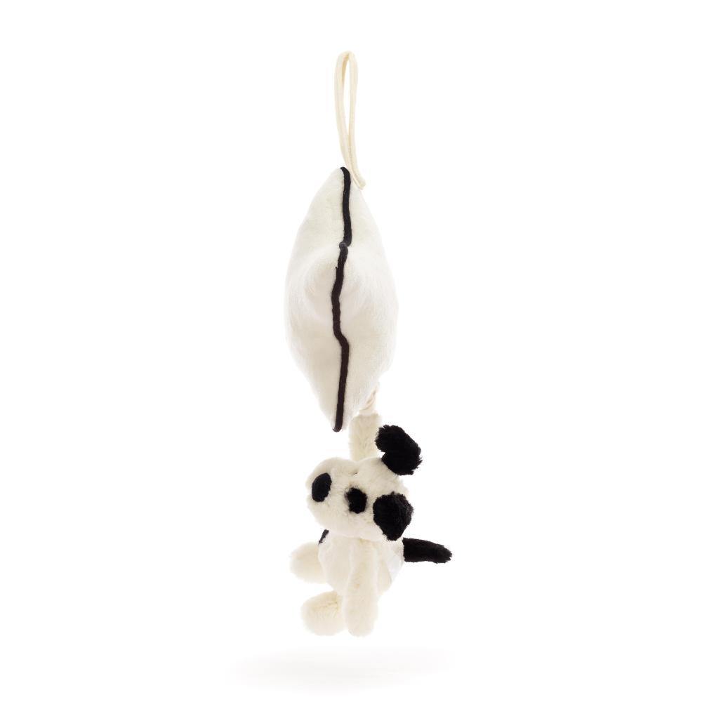 Muscial Pull - Bashful Black & Cream Puppy