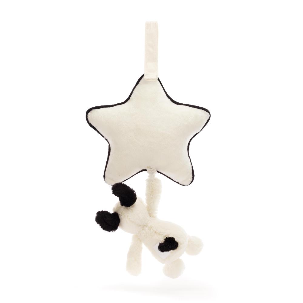 Muscial Pull - Bashful Black & Cream Puppy
