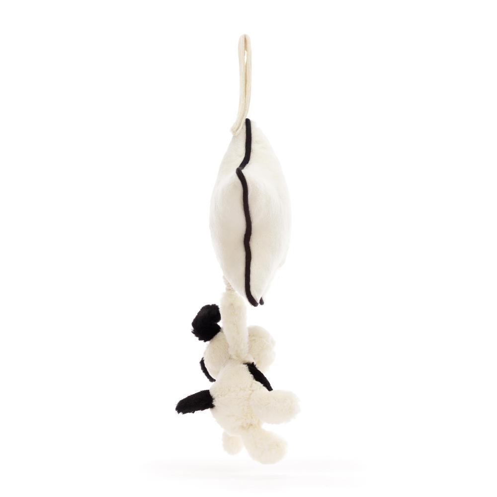 Muscial Pull - Bashful Black & Cream Puppy