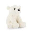 White Jamie Kay polar bear soft toy against white background.
