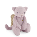 Jamie Kay Purple cat soft toy with gold fairy wings.