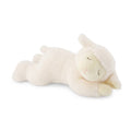 Cream Jamie Kay lamb soft toy against white background.