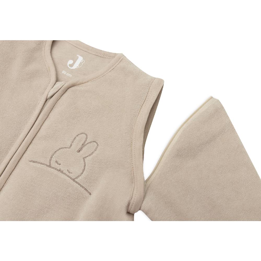3.5 tog Terry Sleeping Bag with Removable Sleeves - Miffy Nougat