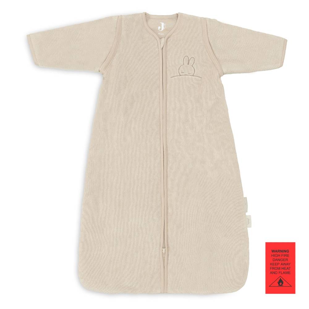 3.5 tog Terry Sleeping Bag with Removable Sleeves - Miffy Nougat