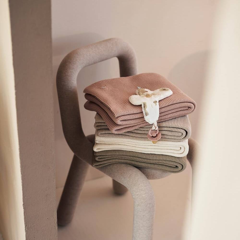 Basic Knit Blanket - Ivory